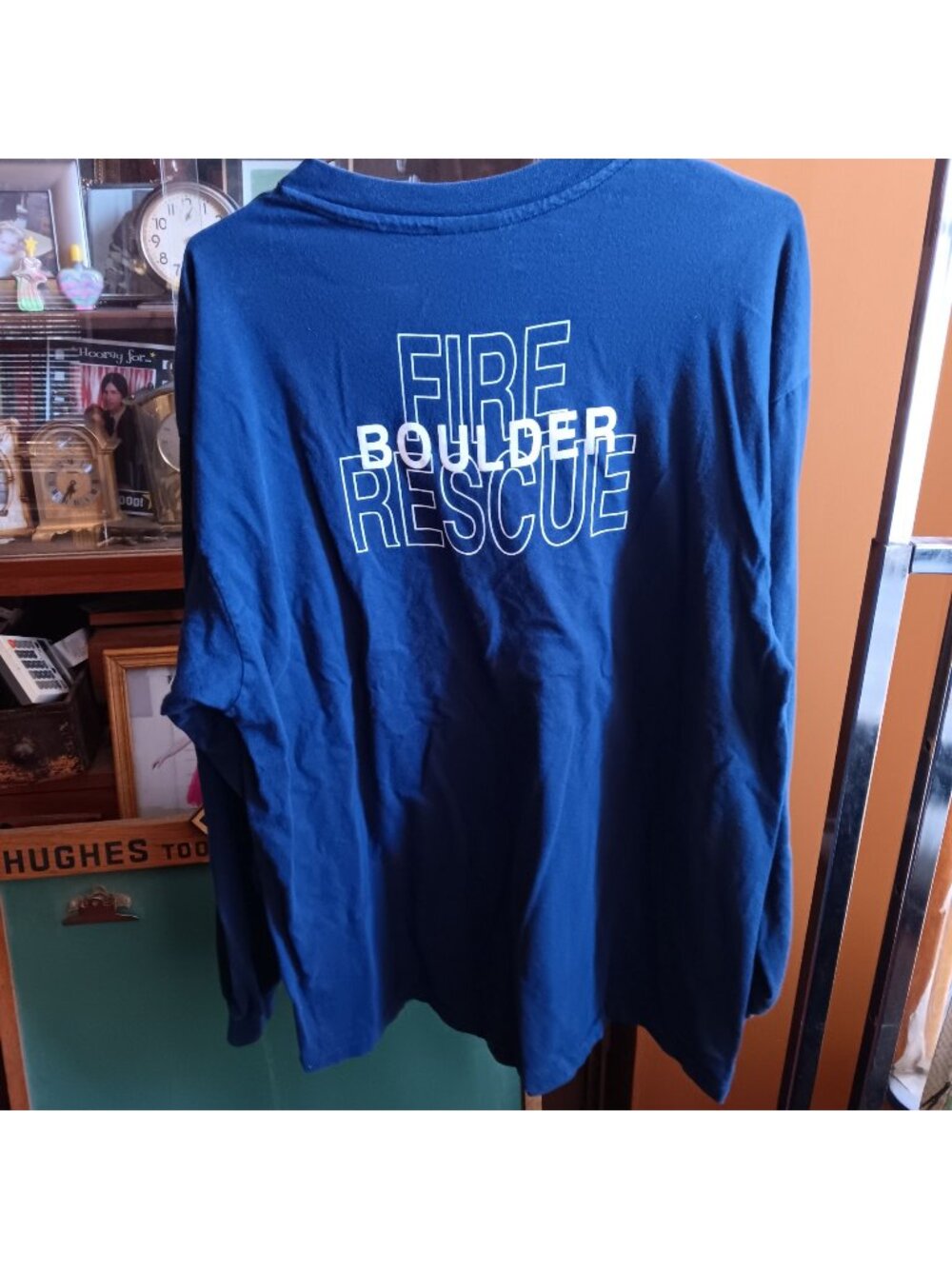 Vintage Boulder Colorado T-shirt XL Single Stitch Fire & Rescue Hanes USA Blue